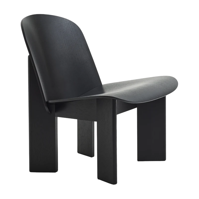 Fauteuil en hêtre noir 66 x 63 cm Chisel - HAY
