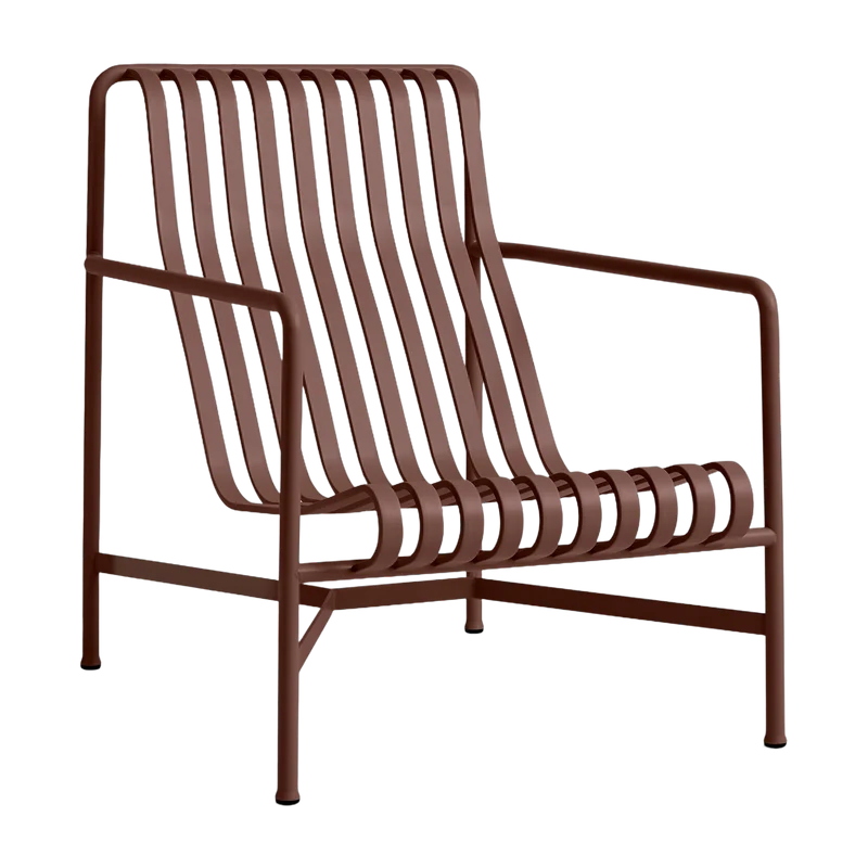 Fauteuil de jardin lounge en métal rouge 73x88cm Palissade - HAY