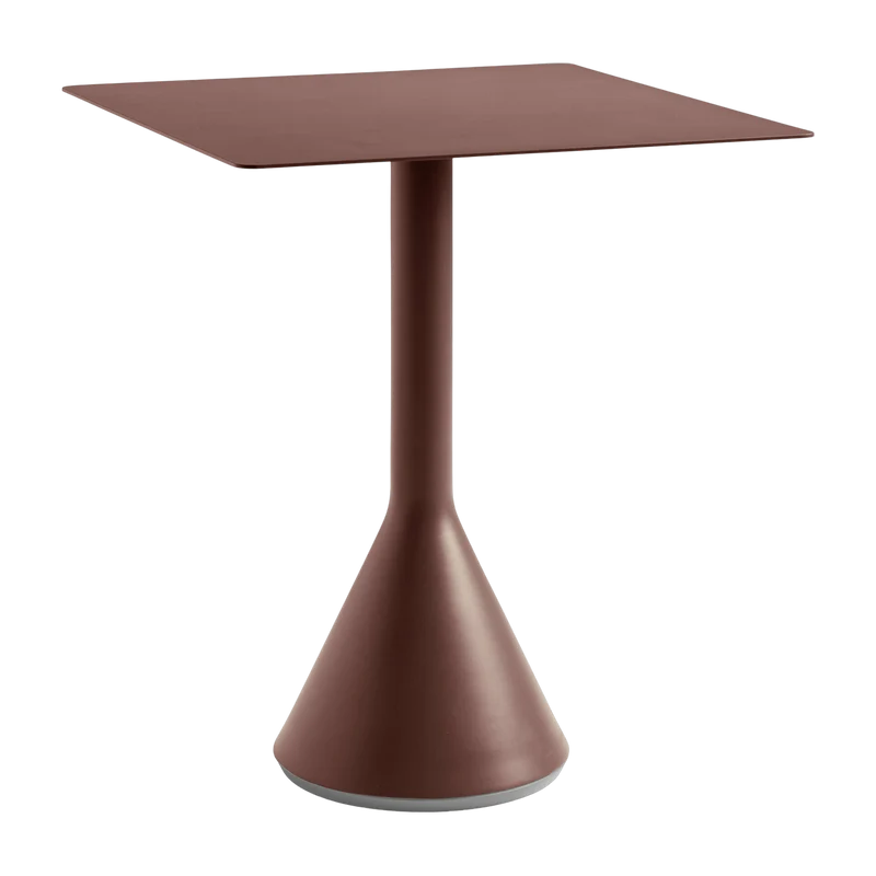 Table cone carrée rouge Palissade - HAY