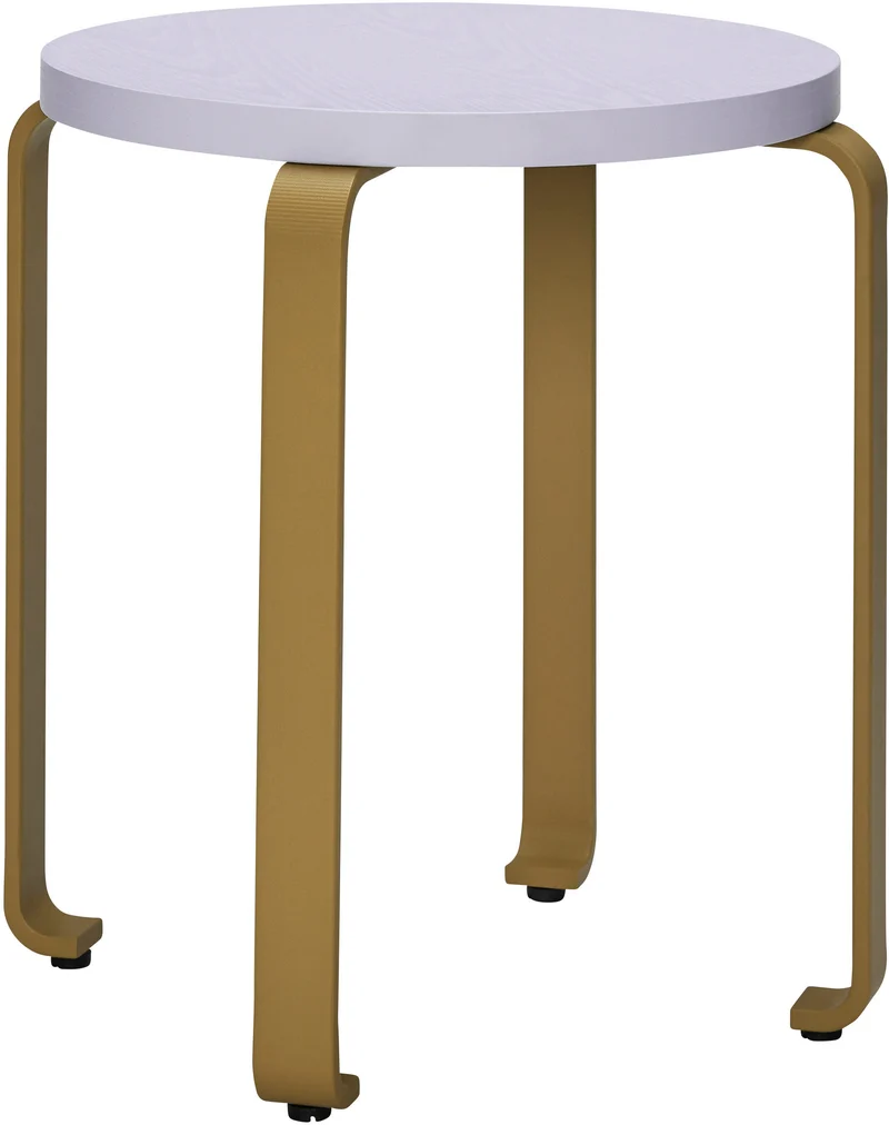 Tabouret à roulettes bleu clair et kaki 46 x 46,5 cm Smile - Hübsch