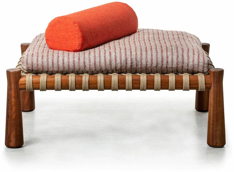 Banc indien en iroko 124 cm Guna 02 - Gervasoni