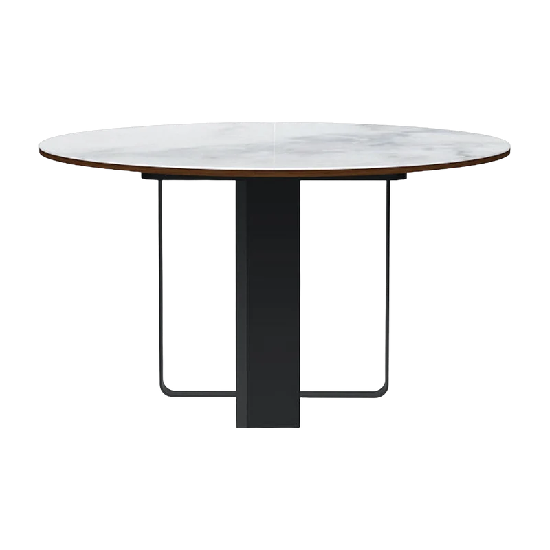 Table à manger ronde en marbre statuario 130 cm Felice - RED Edition