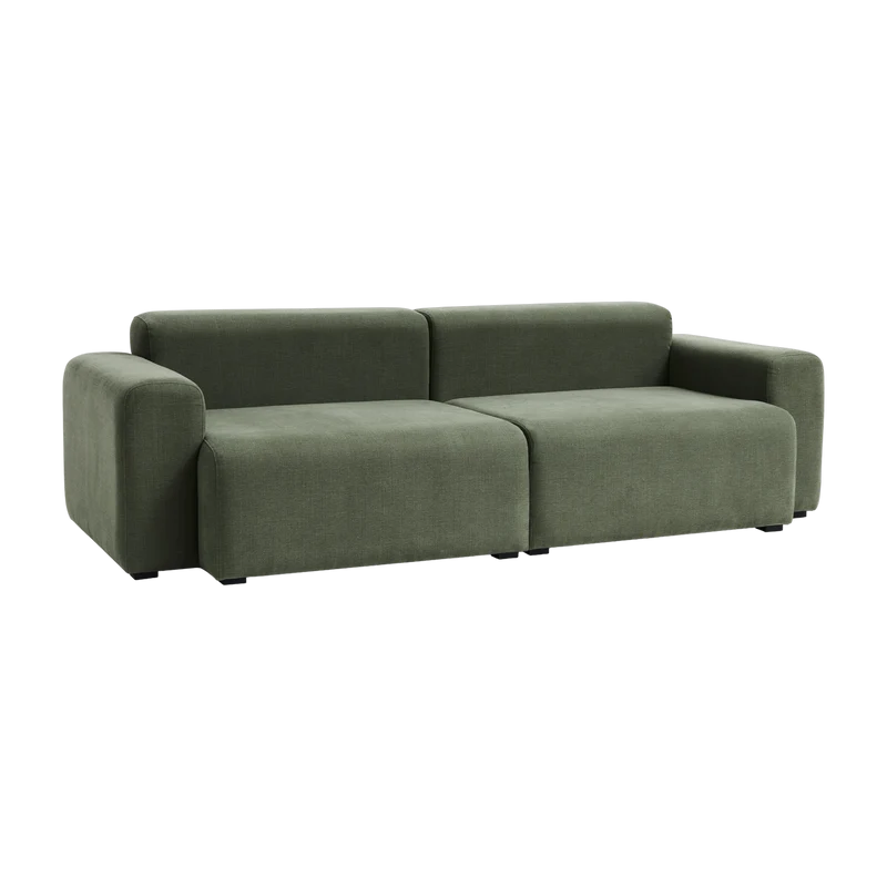 Canapé kaki 2,5 places combinaison 1 linara 100 armrest low Mags 1964 - Hay