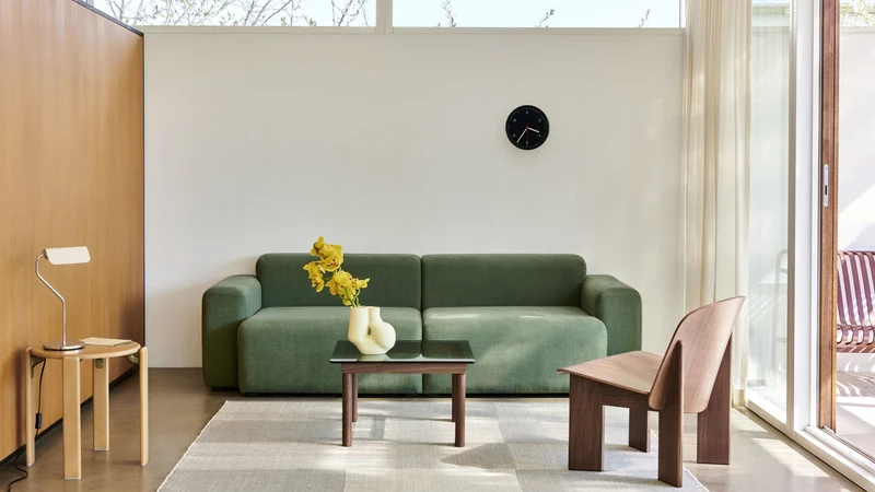 Canapé kaki 2,5 places combinaison 1 linara 100 armrest low Mags 1964 - Hay