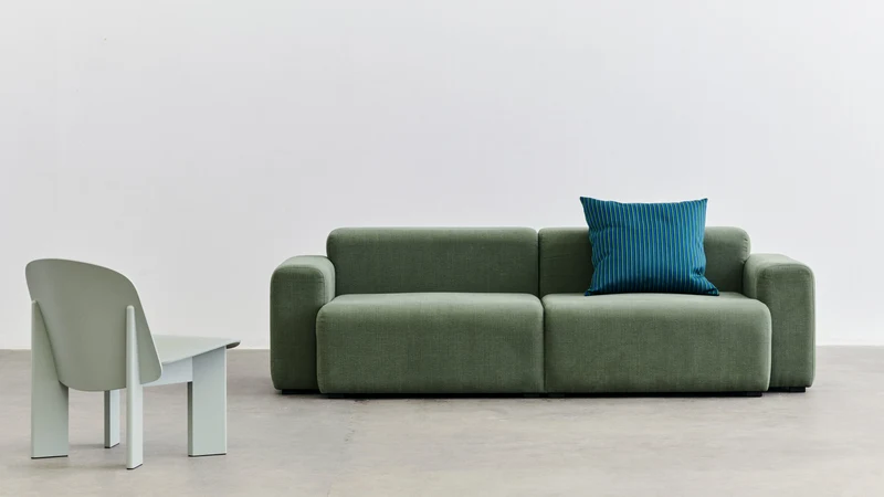 Canapé kaki 2,5 places combinaison 1 linara 100 armrest low Mags 1964 - Hay