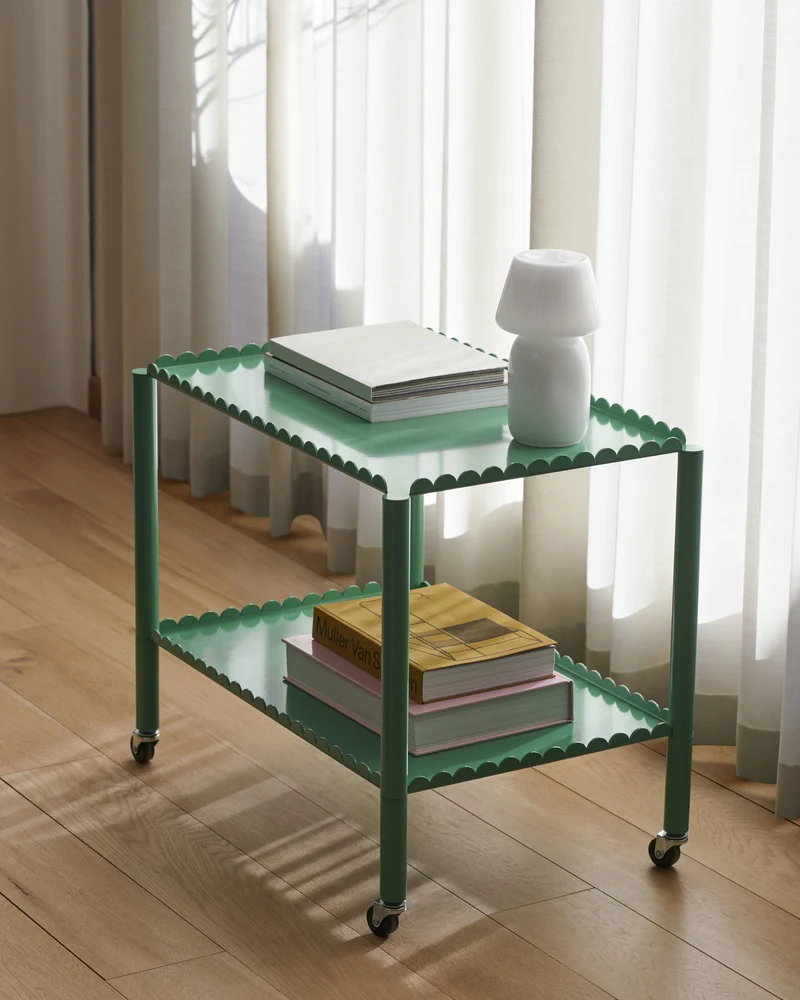 Desserte en acier vert jade Arcs - Hay