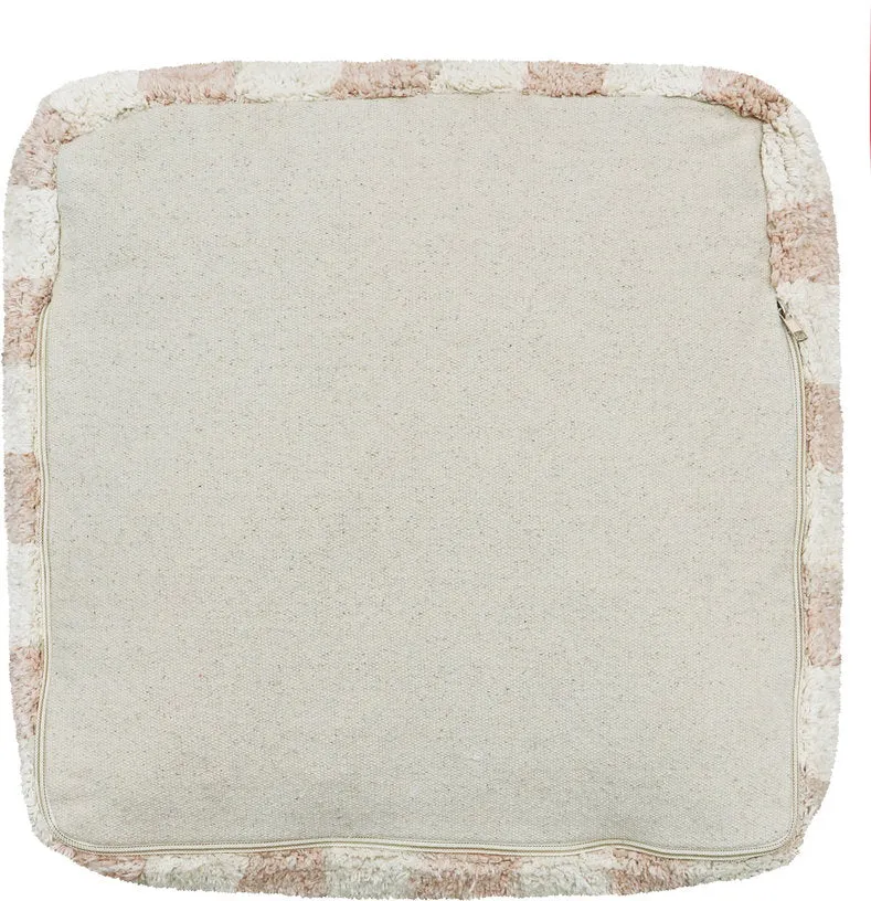 Pouf en coton rose 40 x 20 cm Vichy - Lorena Canals