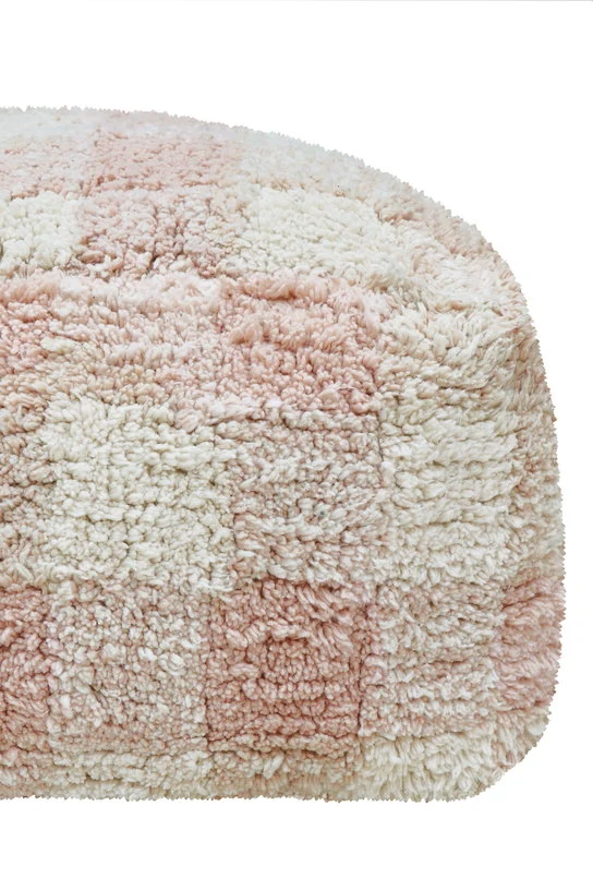 Pouf en coton rose 40 x 20 cm Vichy - Lorena Canals