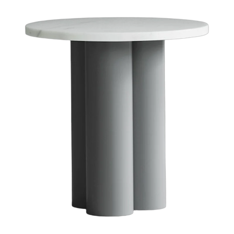 Table d'appoint grise et plateau white carrara 40 x 40 cm Dit - Normann Copenhagen