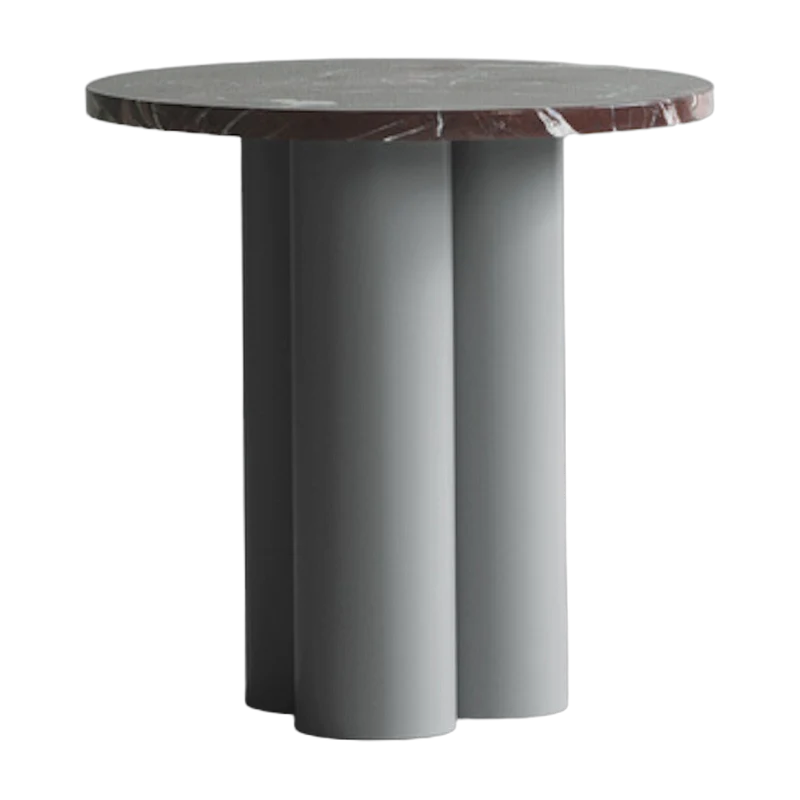 Table d'appoint grise et plateau rosso levanto 40 x 40 cm Dit - Normann Copenhagen