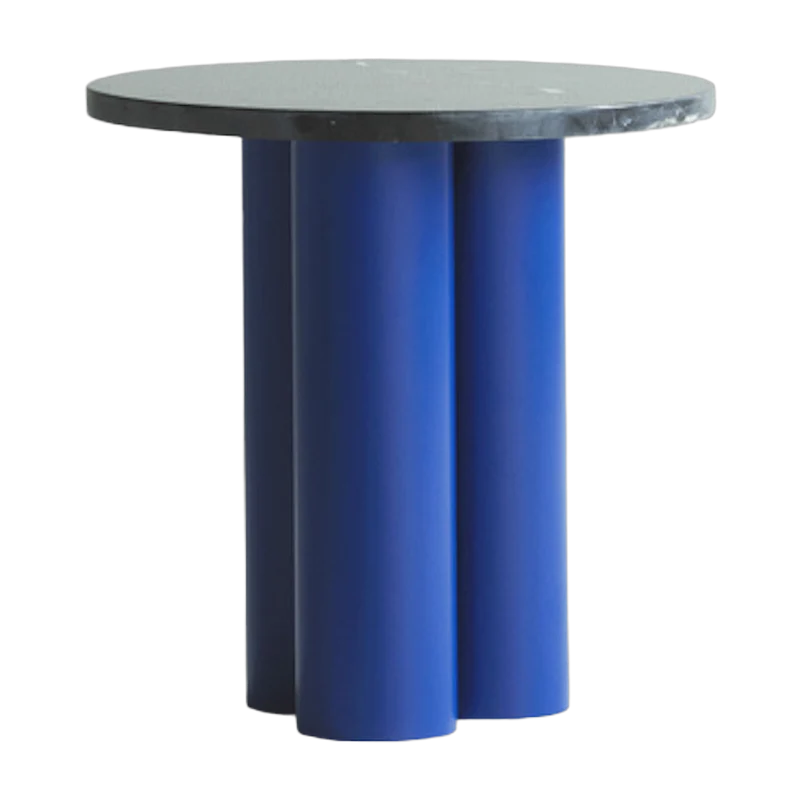 Table d'appoint bleue et plateau nero marquina 40 x 40 cm Dit - Normann Copenhagen