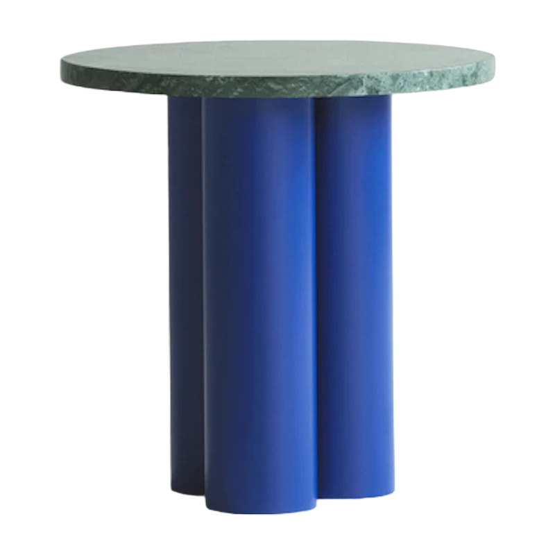 Table d'appoint bleue et plateau verde marina 40 x 40 cm Dit - Normann Copenhagen