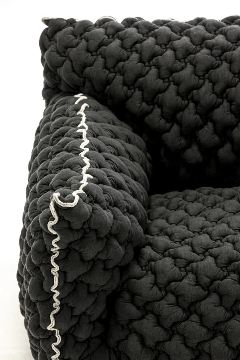 Fauteuil en tissu grafite Nuvola 05 - Gervasoni