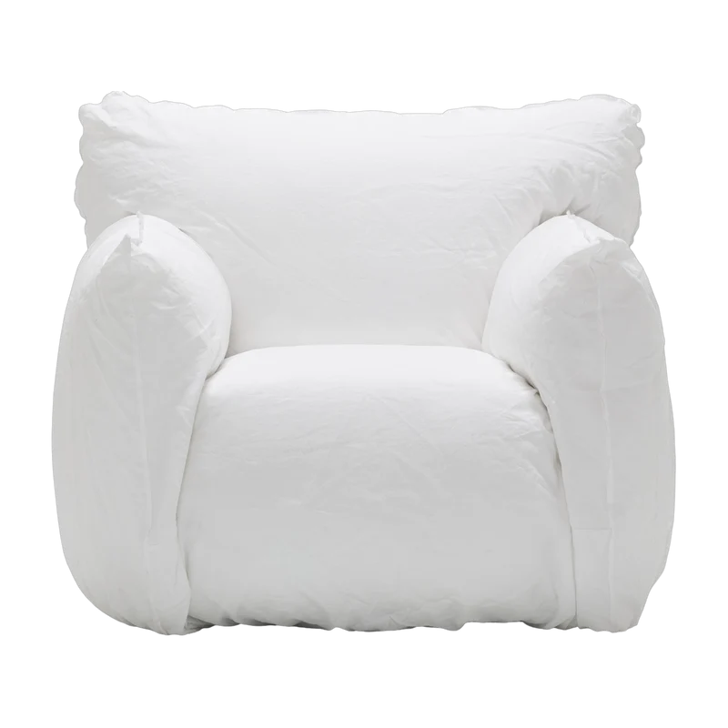 Fauteuil en lin blanc Nuvola 05 - Gervasoni