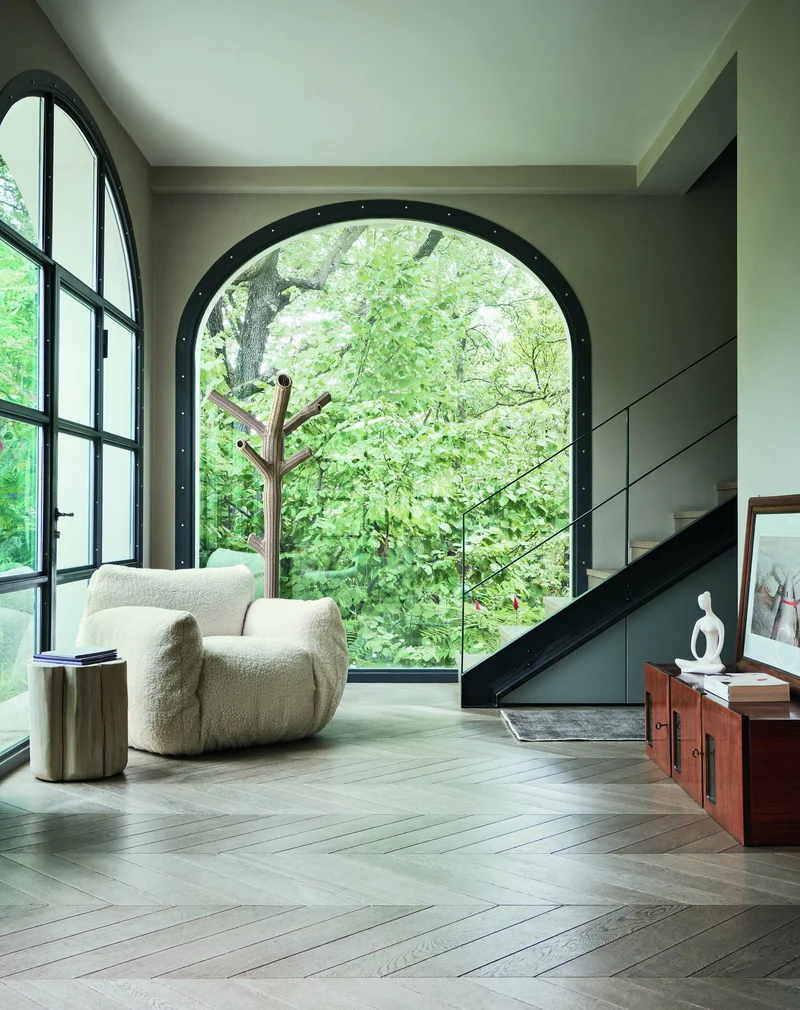 Fauteuil en lin blanc Nuvola 05 - Gervasoni
