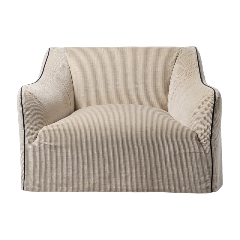 Fauteuil en tissu corduroy Saia 09 - Gervasoni