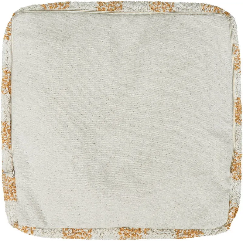 Pouf en coton jaune 40 x 20 cm Vichy - Lorena Canals