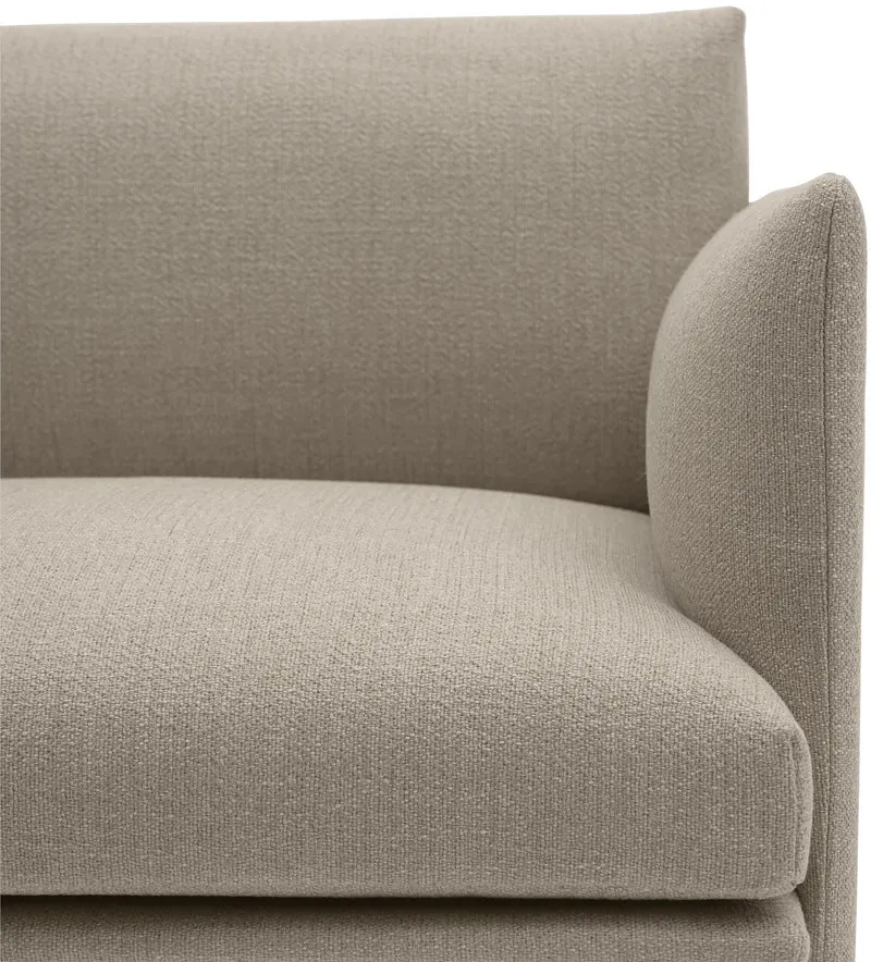 Canapé 3 places en aluminium poli 220 cm Outline - Muuto
