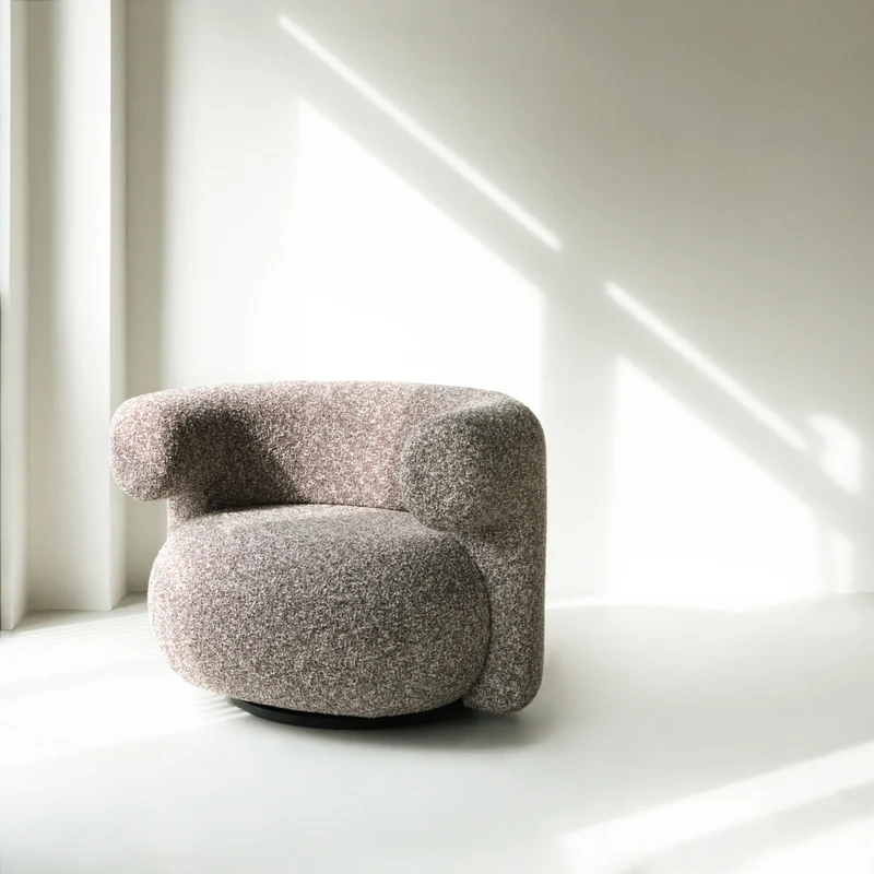 Fauteuil pivotant en tissu zero 0110 Burra - Normann Copenhagen
