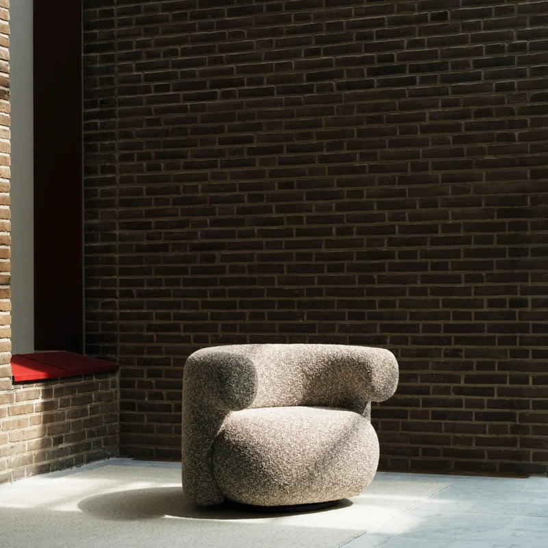 Fauteuil pivotant en tissu zero 0110 Burra - Normann Copenhagen