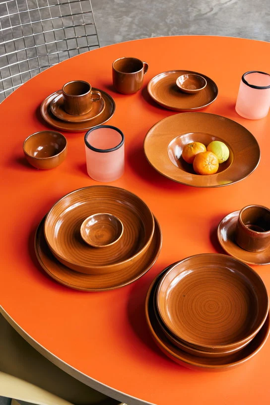 Bol en porcelaine orange brûlé 9cm 50ml - HKLIVING