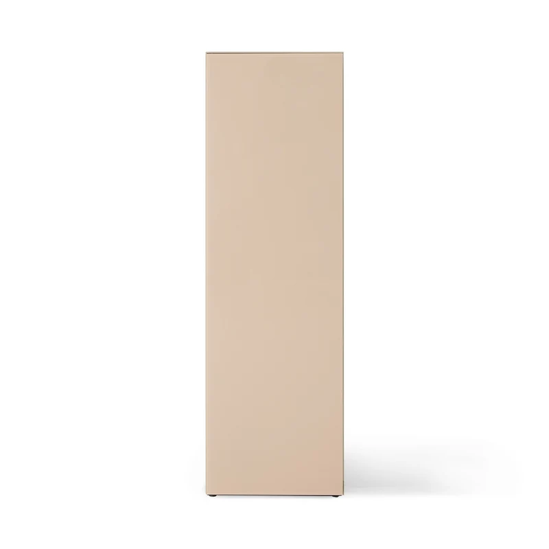 Table d'appoint en verre miroir beige 31 x 31 x 100 cm - HKLIVING