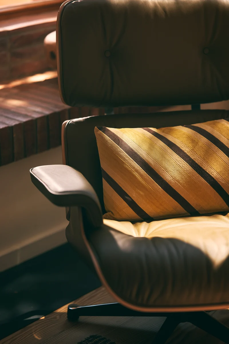 Coussin en velours rayé Honey (50X30Cm) - HKLIVING