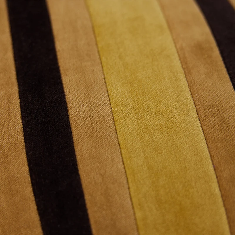 Coussin en velours rayé Honey (50X30Cm) - HKLIVING