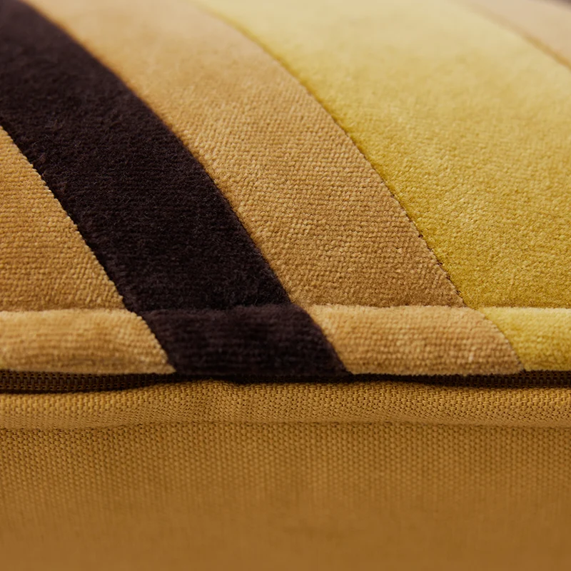 Coussin en velours rayé Honey (50X30Cm) - HKLIVING