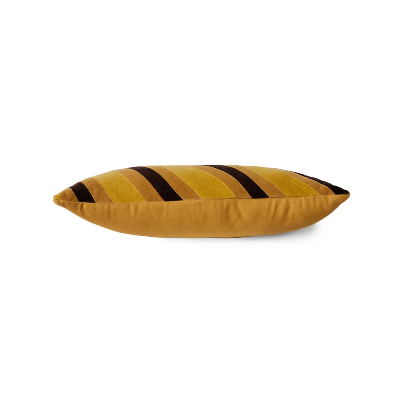 Coussin en velours rayé Honey (50X30Cm) - HKLIVING