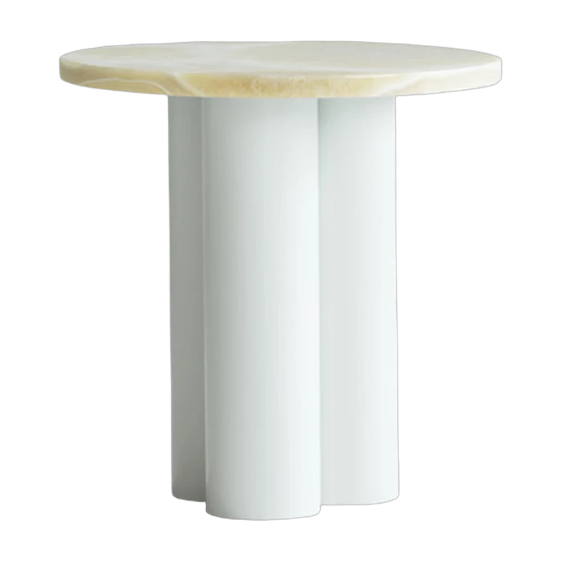 Table d'appoint verte et plateau honey onyx 40 x 40 cm Dit - Normann Copenhagen