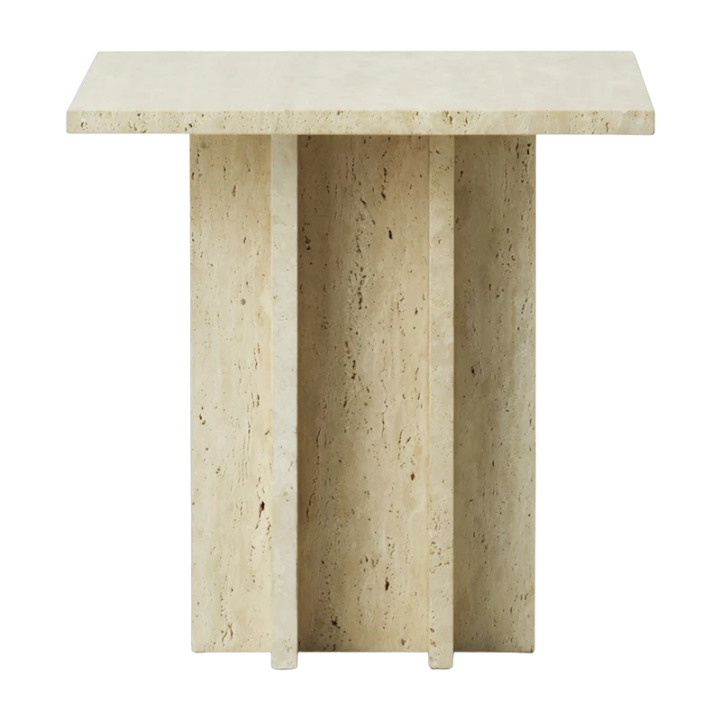 Table d'appoint en travertin 45 x 43 cm Edge - Normann Copenhagen