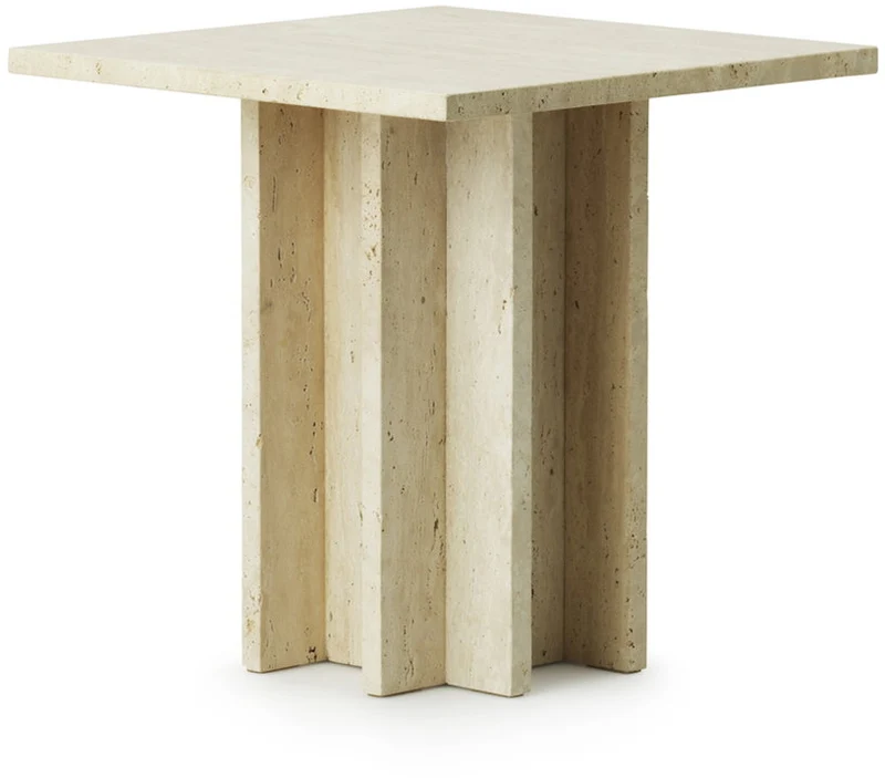 Table d'appoint en travertin 45 x 43 cm Edge - Normann Copenhagen