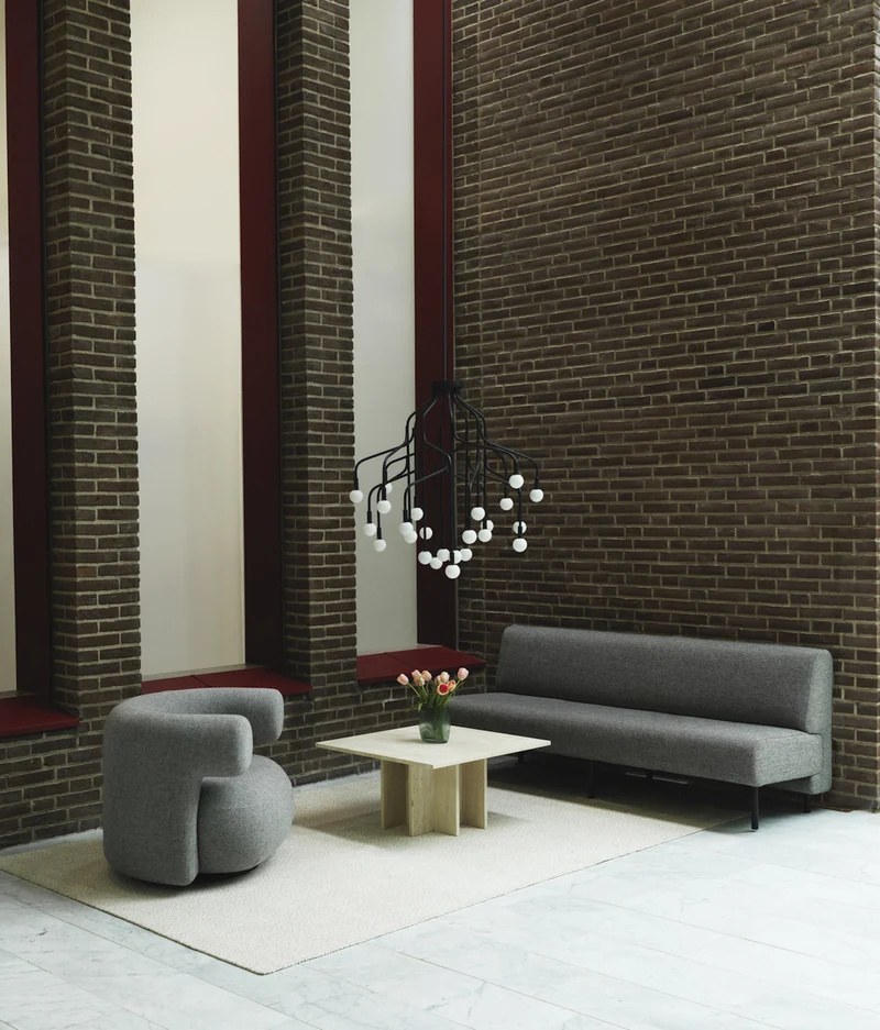 Table basse en travertin 80 x 40 cm Edge - Normann Copenhagen
