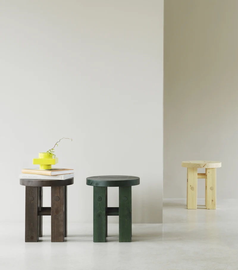 Tabouret en bois de pin 45 x 40 cm Fyr - Normann Copenhagen
