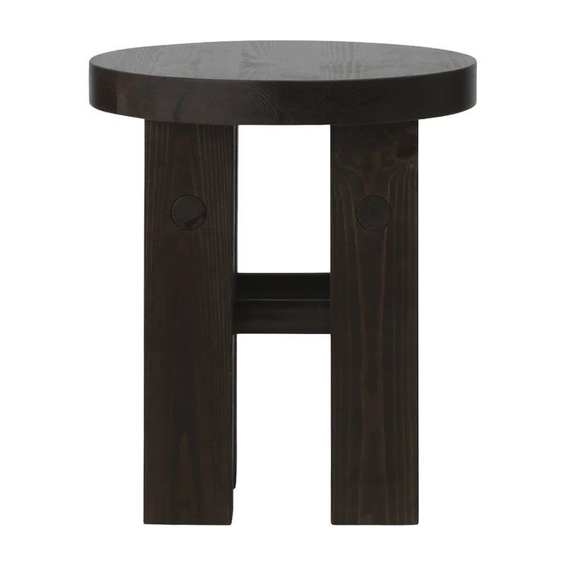 Tabouret en bois de pin foncé 45 x 40 cm Fyr - Normann Copenhagen