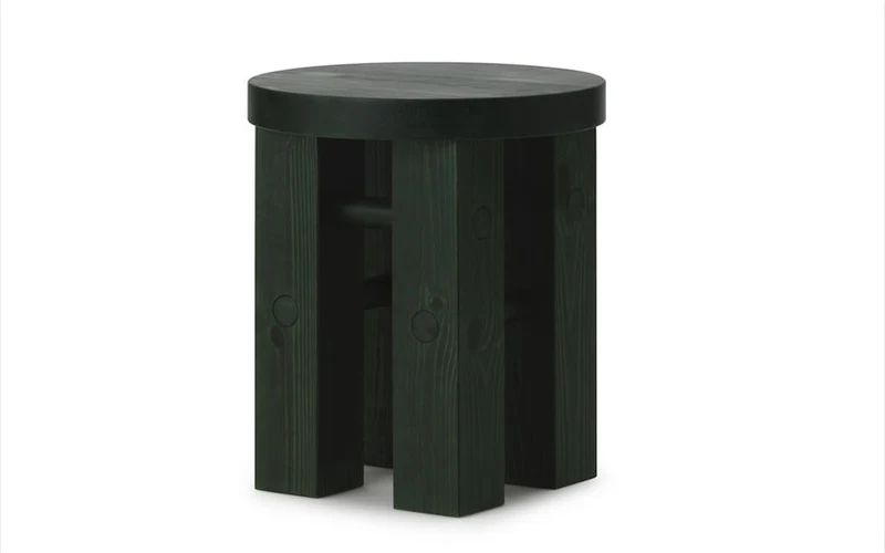 Tabouret en bois de pin vert 45 x 40 cm Fyr - Normann Copenhagen