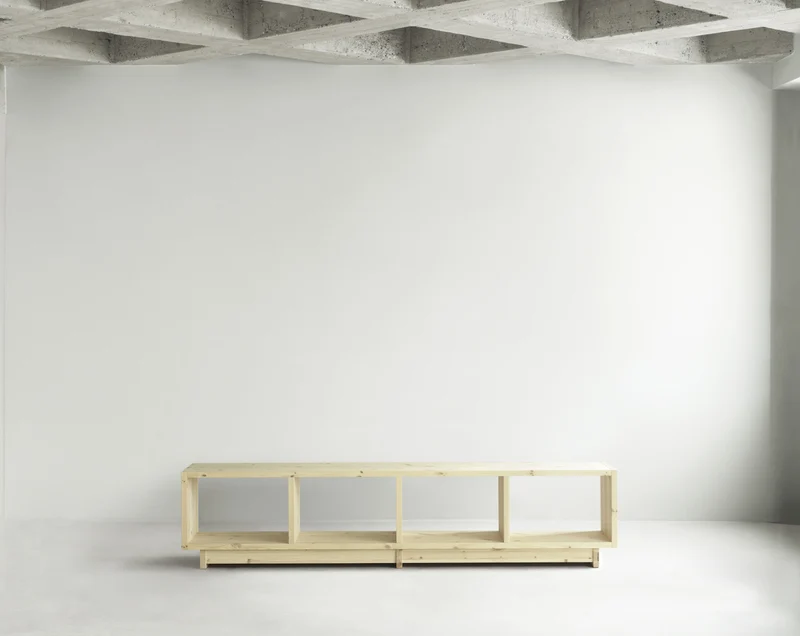 Bibliothèque en bois de pin 220 x 50,5 cm Low FYR - Normann Copenhagen
