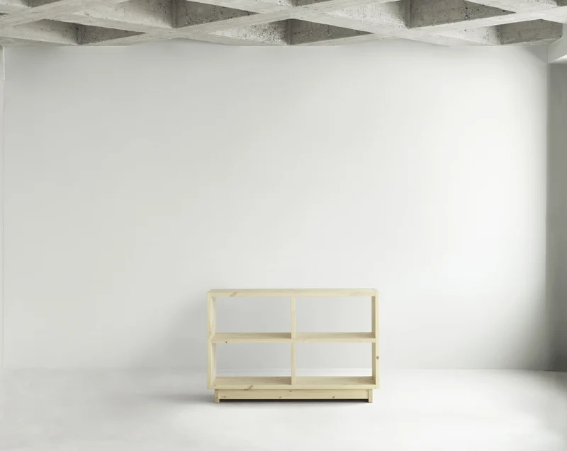 Bibliothèque en bois de pin 123 x 80 cm Medium FYR - Normann Copenhagen