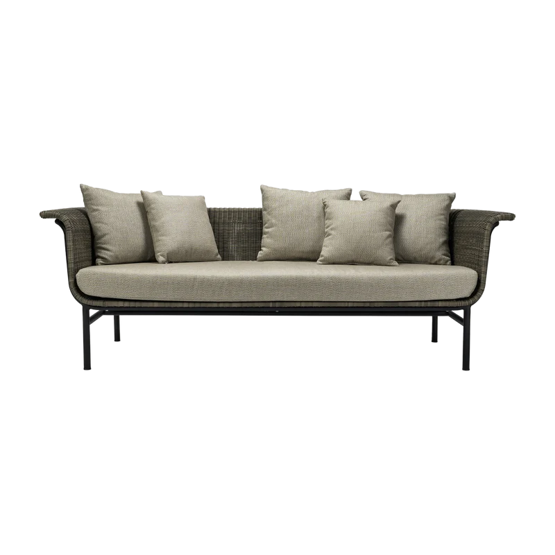 Canapé en osier taupe 200 x 69 cm Wicked - Vincent Sheppard