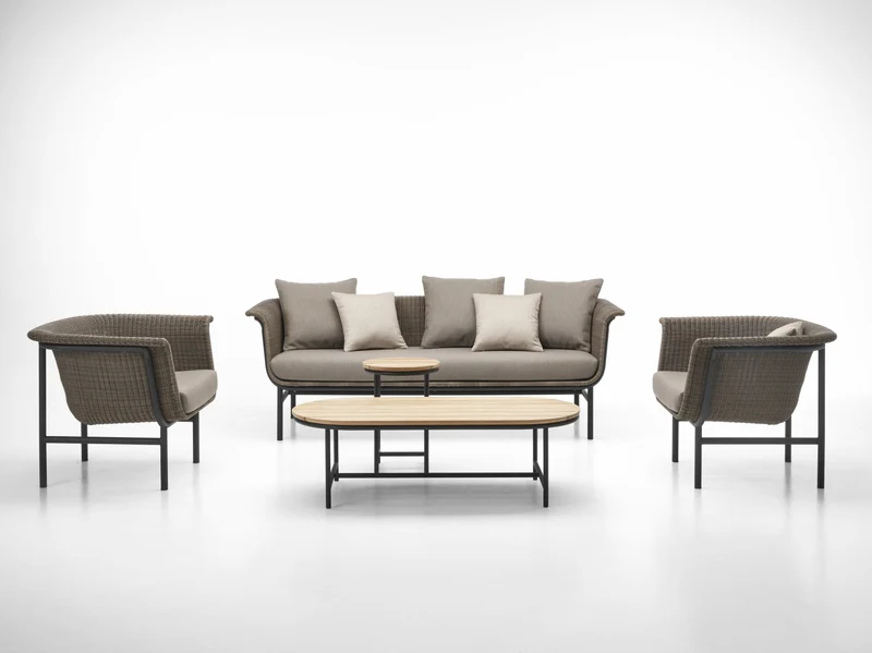 Canapé en osier taupe 200 x 69 cm Wicked - Vincent Sheppard
