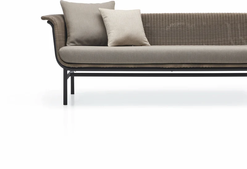 Canapé en osier taupe 200 x 69 cm Wicked - Vincent Sheppard