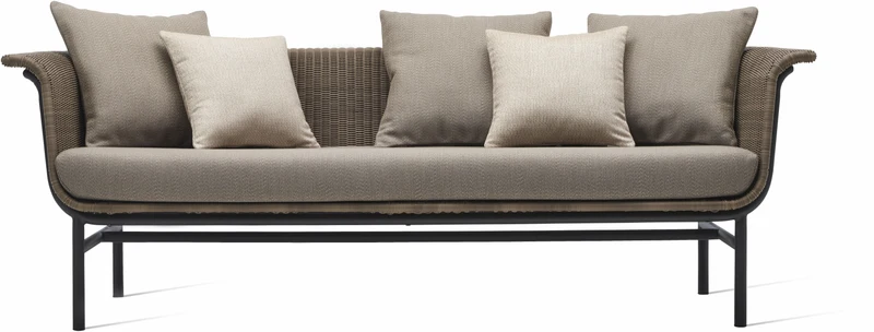 Canapé en osier taupe 200 x 69 cm Wicked - Vincent Sheppard