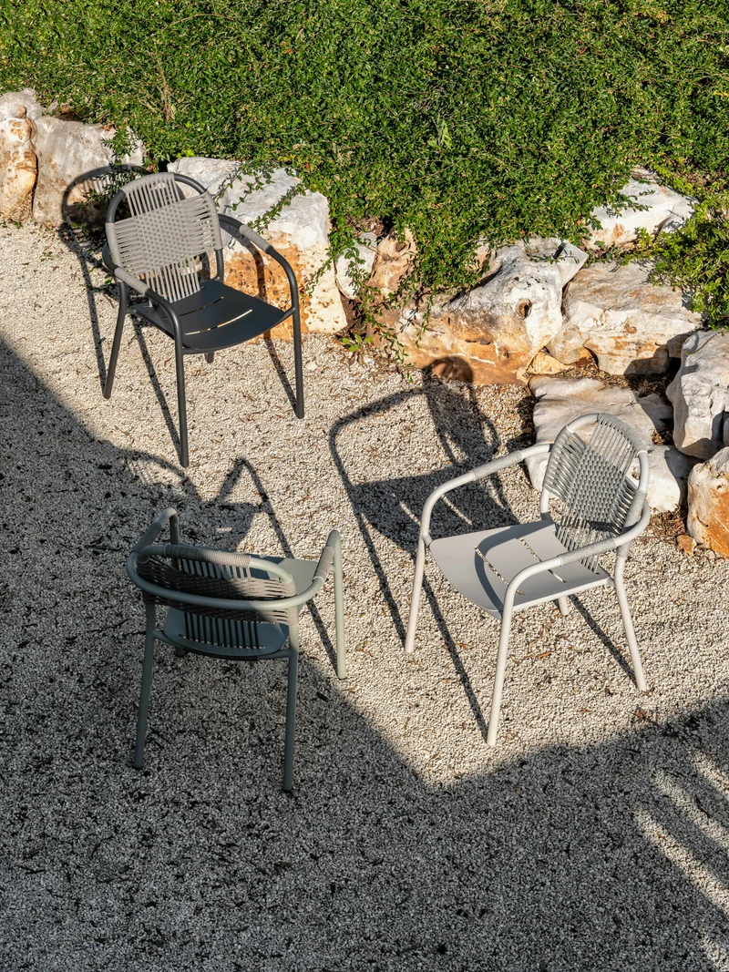 Chaise avec accoudoirs en corde beige 59 x 86 cm Cleo - Vincent Sheppard