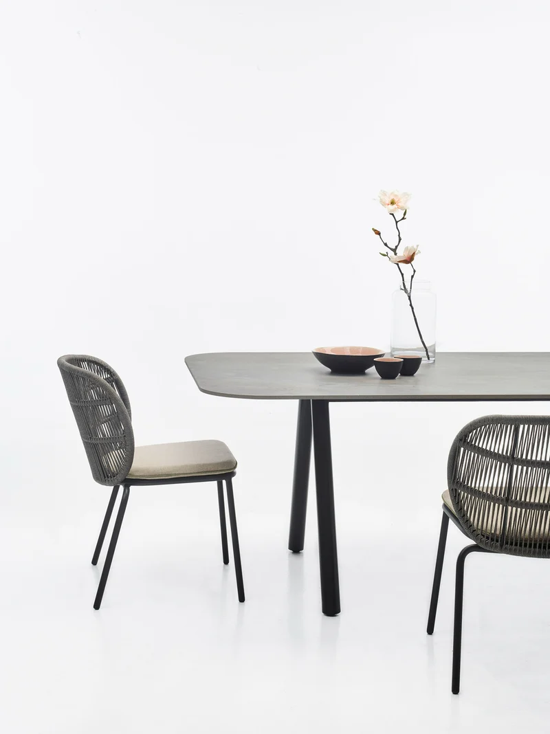 Chaise en corde gris foncé 58 x 81 cm Kodo - Vincent Sheppard