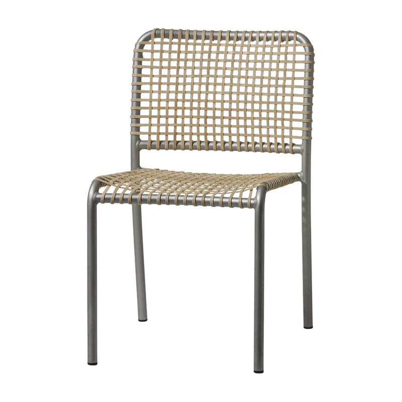 Chaise en aluminium et tressage naturel Allu 23 I- Gervasoni
