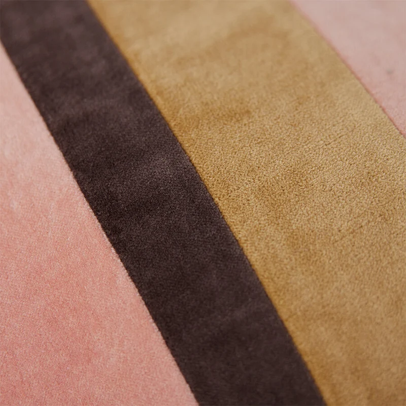 Coussin en velours rayé Sunkissed (50X30cm) - HKLIVING