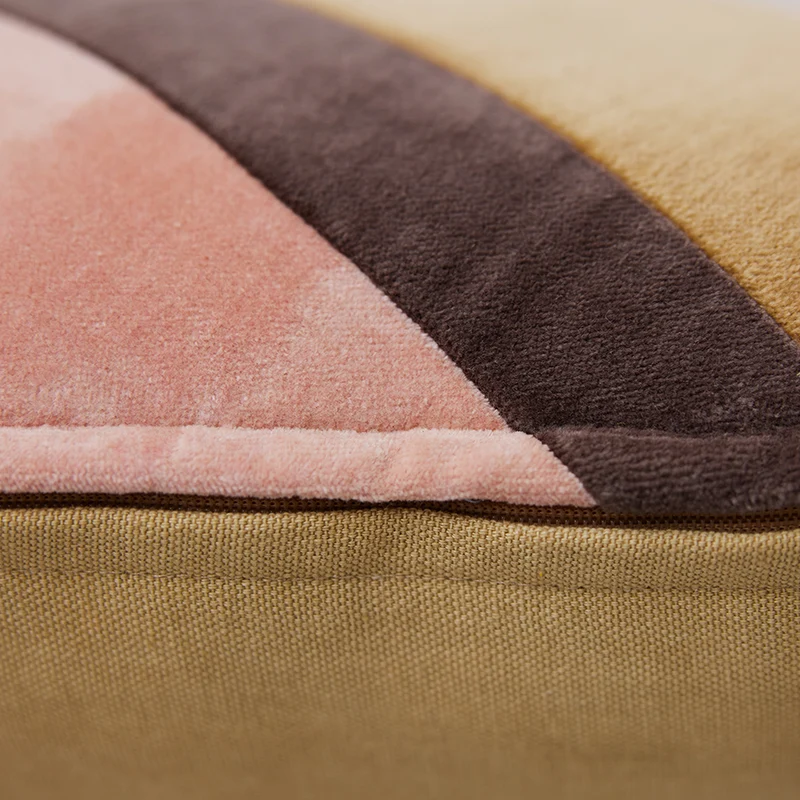 Coussin en velours rayé Sunkissed (50X30cm) - HKLIVING