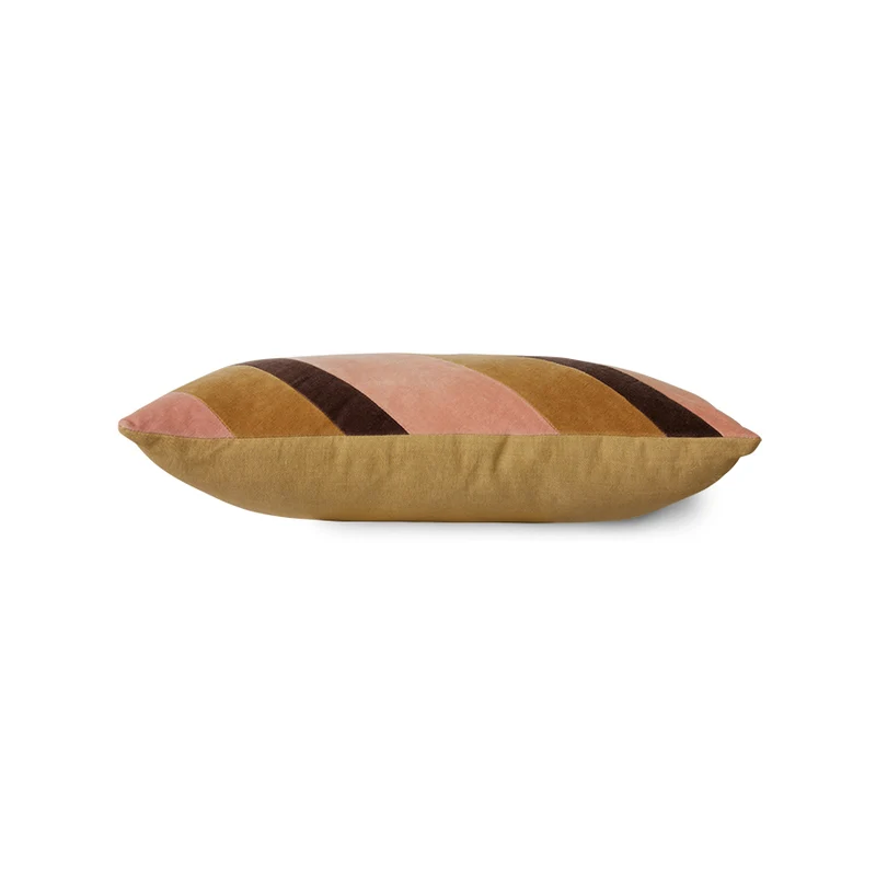 Coussin en velours rayé Sunkissed (50X30cm) - HKLIVING