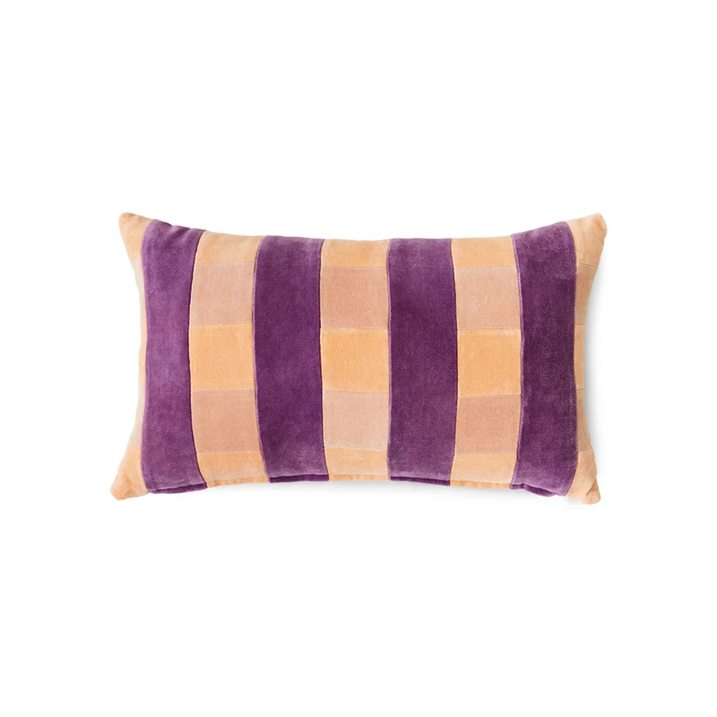 Coussin en velours rayé Midsummer (50X30Cm) - HKLIVING